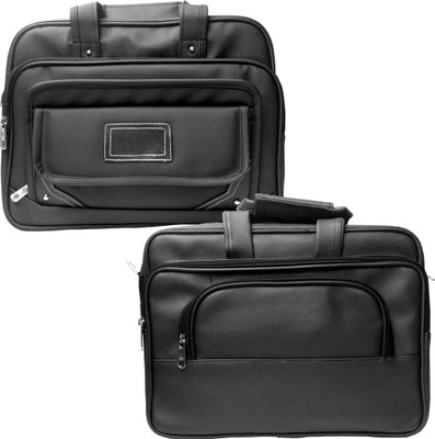 

Stylcozy 17 inch Expandable Laptop Messenger Bag(Multicolor), Black
