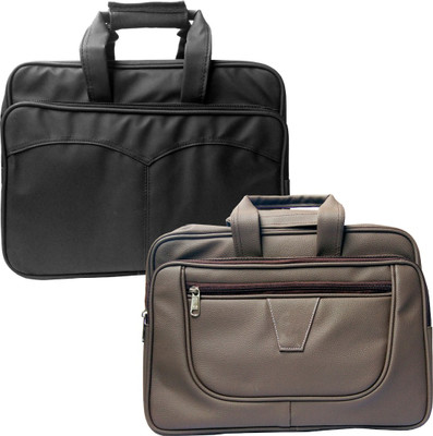 

Stylcozy 17 inch Expandable Laptop Messenger Bag(Multicolor), Black