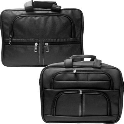 

Stylcozy 17 inch Expandable Laptop Messenger Bag(Multicolor), Black