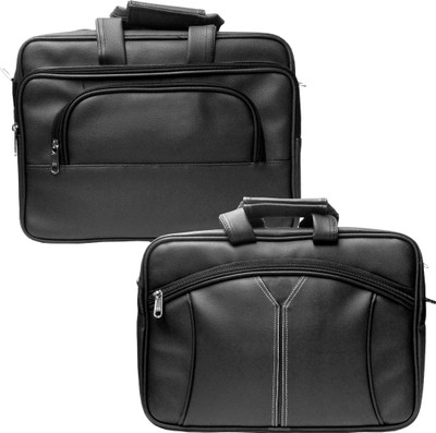 

Stylcozy 17 inch Expandable Laptop Messenger Bag(Multicolor), Black