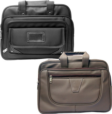 

Stylcozy 17 inch Expandable Laptop Messenger Bag(Multicolor), Black