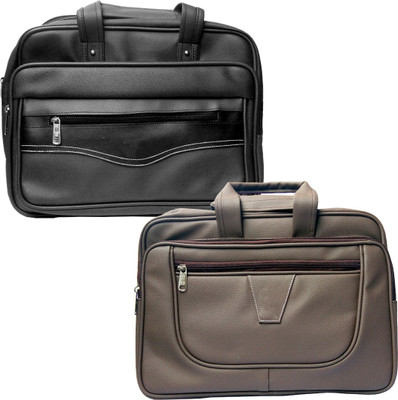 

Stylcozy 17 inch Expandable Laptop Messenger Bag(Multicolor), Black