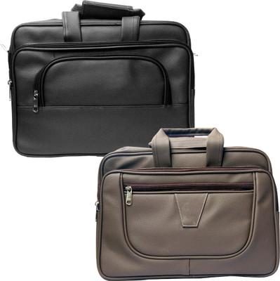 

Stylcozy 17 inch Expandable Laptop Messenger Bag(Multicolor), Black