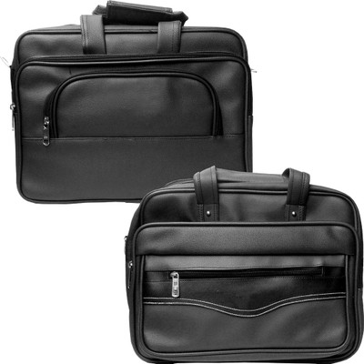 

Stylcozy 17 inch Expandable Laptop Messenger Bag(Multicolor), Black