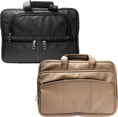 

Stylcozy 17 inch Expandable Laptop Messenger Bag(Multicolor), Black