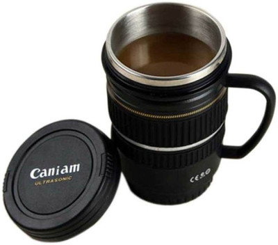 

BonZeal Camera EFS 17-55mm Ultrasonic Lens Stainless Steel Tea Coffee Cup with Handle (Black) Plastic, Stainless Steel Mug(200 ml)