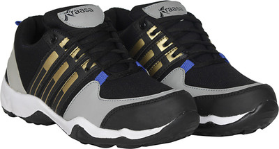 

Kraasa Gold Sports Running Shoes For Men(Black, Gold