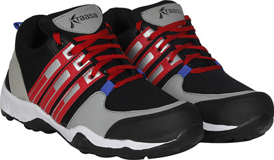 

Kraasa Gold Sports Running Shoes For Men(Black, Red
