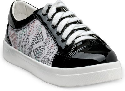 Flat n Heels Sneakers For Women(Black