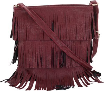 

vogue street Women Casual Maroon PU Sling Bag