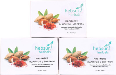 

Hebsur Herbal Almond & Saffron(300 g, Pack of 3)