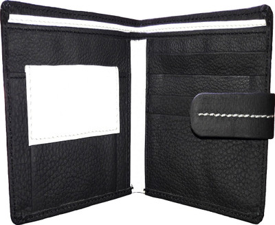 

V-Luma Men Black Genuine Leather Wallet(4 Card Slots)