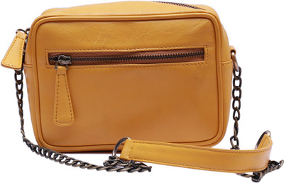 

Clocharde Clocharde Yellow P.U. Sling Bag Sling Bag(Yellow, 5 L)