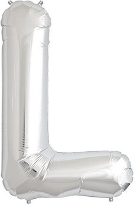 

Funcart Solid 30'' Foil Balloon Letter "L" of Alphabets - Silver Balloon(Silver, Pack of 1)
