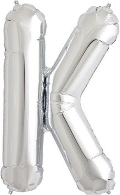 

Funcart Solid 30'' Foil Balloon Letter "K" of Alphabets - Silver Balloon(Silver, Pack of 1)