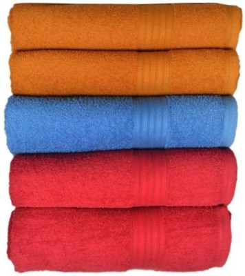 

Shopping Store Cotton 450 GSM Bath Towel(Pack of 5, Multicolor), Mulitc color