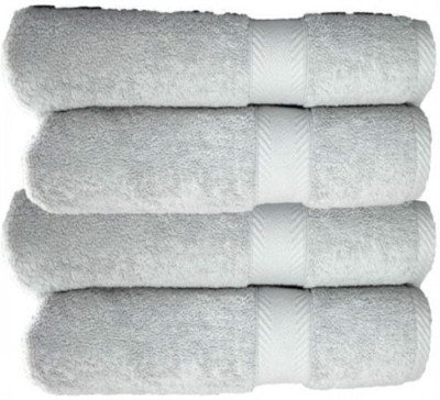 

Shopping Store Cotton 450 GSM Bath Towel(Pack of 4, White), Write