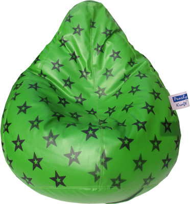 

PearlyKraft XXL Teardrop Bean Bag Cover (Without Beans)(Green, Black)