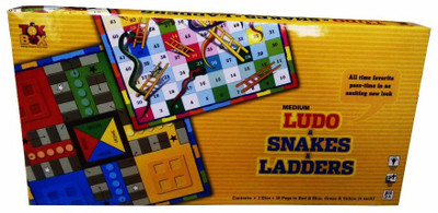 

kidoz kingdom TOYS BOX LUDO AND SNAKES AND LADDERS MEDIUM Board Game