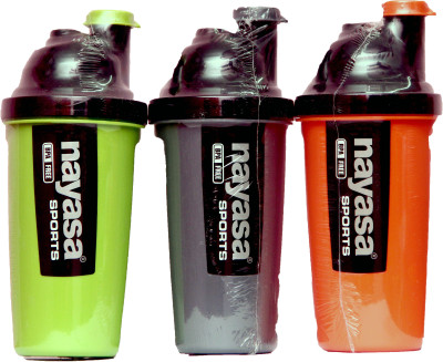 

Nayasa SPORTY SHAKER SET OF 3 700 ml Shaker(Pack of 3, Multicolor)