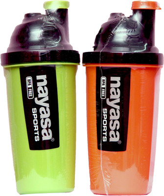 Nayasa SPORTY SHAKER SET OF 2 700ML 700 ml Shaker(Pack of 2, Multicolor)