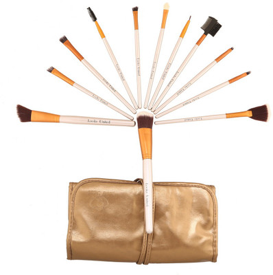 

Looks United Pack of Cosmetic Makeup Brushes With Pouch(Pack of 12)