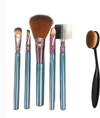 

Luv-Li 5 Pc Make Brush Set with 1 Pc Oval Foundation Brush(Pack of 6)