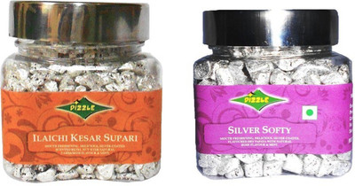 

Dizzle Kesar Elaichi Supari, Silver Softy Kesar, Mint Mouth Freshener(Pack of 2)