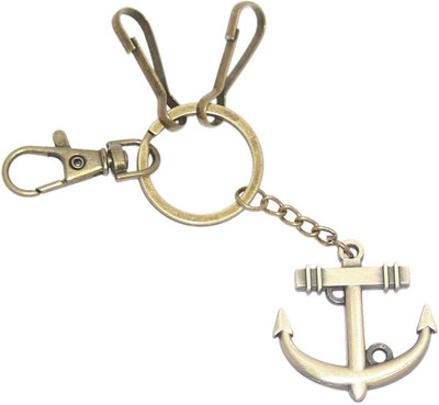 Aura Imported Double Sided Full Metal Anchor Key Chain