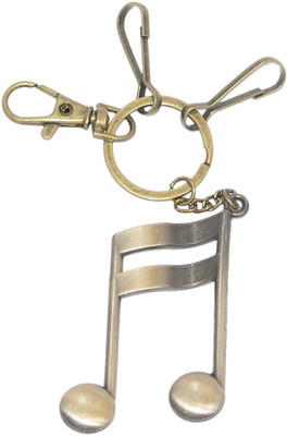 

Aura Imported Double Sided Metal Musical Note Key Chain