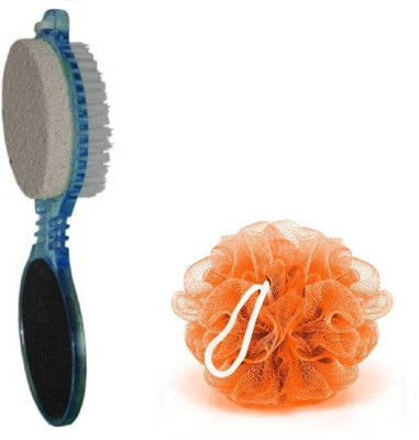 

Bruzone 4 In 1 Pedicure Brush With Bathing Loofah for Daily Care(Set of 2)