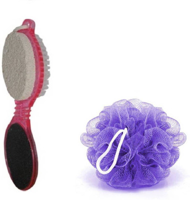 

Bruzone 4 In 1 Pedicure Brush With Bathing Loofah for Daily Care(Set of 2)