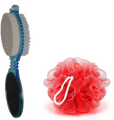 

Bruzone 4 In 1 Pedicure Brush With Bathing Loofah for Daily Care(Set of 2)