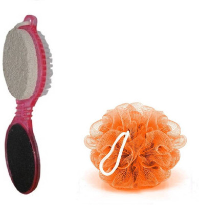 

Bruzone 4 In 1 Pedicure Brush With Bathing Loofah for Daily Care(Set of 2)