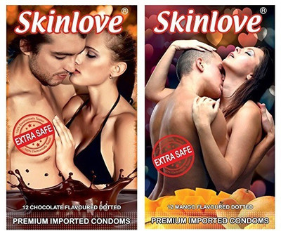 Skinlove Chocolate and Mango Flavoured Combo Condom(Set of 2, 24S)