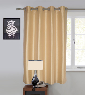 

Lushomes 152 cm (5 ft) Polyester Window Curtain Single Curtain(Solid, Beige)