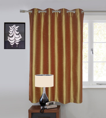 

Lushomes 152 cm (5 ft) Polyester Window Curtain Single Curtain(Solid, Green)