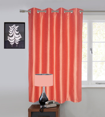 

Lushomes 152 cm (5 ft) Polyester Window Curtain Single Curtain(Solid, Red)