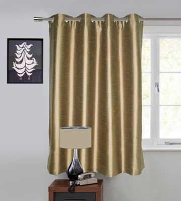 

Lushomes 152 cm (5 ft) Polyester Window Curtain Single Curtain(Solid, Brown)