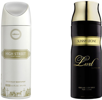 

Armaf HIGH STREET::LUST WOMEN Deodorant Spray - For Women(400 ml, Pack of 2)