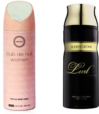 

Armaf CLUB DE NUIT::LUST WOMEN Deodorant Spray - For Women(400 ml, Pack of 2)
