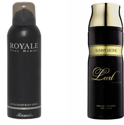 

Rasasi ROYALE BLACK::LUST WOMEN Deodorant Spray - For Men & Women(400 ml)