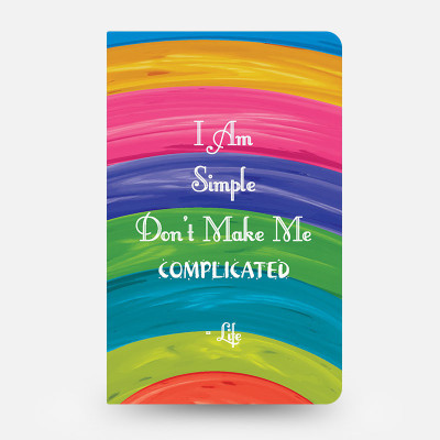 

inkFlap A5 Journal(FlapBook Thin Premium Plain Notebook - I Am Simple, Multihued)