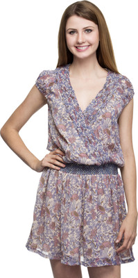 

One Femme Women's Drop Waist Multicolor Dress, Multicolor 01