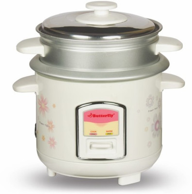 

Butterfly KRC-08 Electric Rice Cooker(0.6 L, Cream/White)