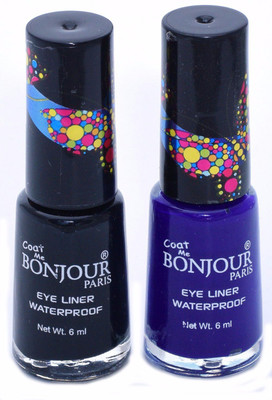 

Coat Me Bonjour Paris Moon Delight Eye Liner, Black And Blue 10 ml(Black, Blue)