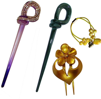 

Pankh Juda Stick Hair Accessory Set(Multicolor)