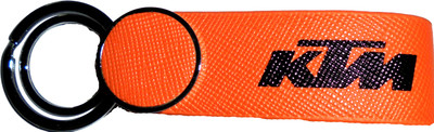 

CRAFTKART CFK824 KTM Leather key chain Carabiner Key Chain
