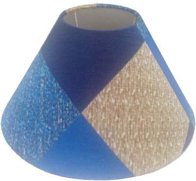 

RDC 10" Round Blue and Brown Checks Designer - B22 Holder Ring Size Table Lamps Lamp Shade(Cotton, Plastic)