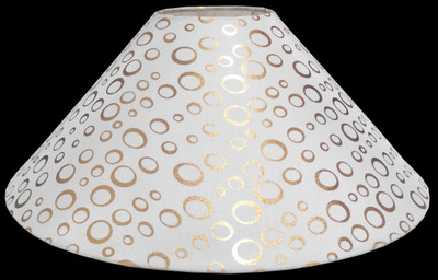 

RDC 13" Round White with Golden Polka Dots Design - B22 Holder Ring Size Table Lamps Lamp Shade(Cotton, Plastic)